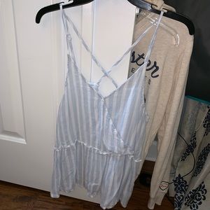 striped american eagle tank top blouse